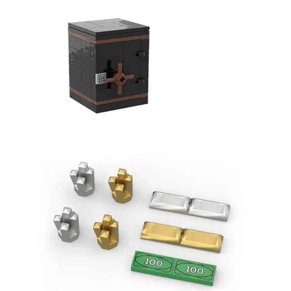 Building Blocks Money Box Treasure Chest Set Storage - ToylandEU