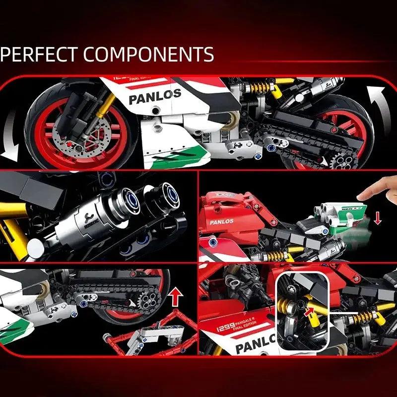  Building Blocks Motorcycle Set Educational Toy 803 Pcs -  ToylandEU™
