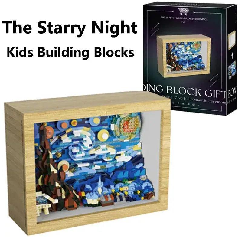  Building Blocks Photo Frame Starry Night Educational -  ToylandEU™