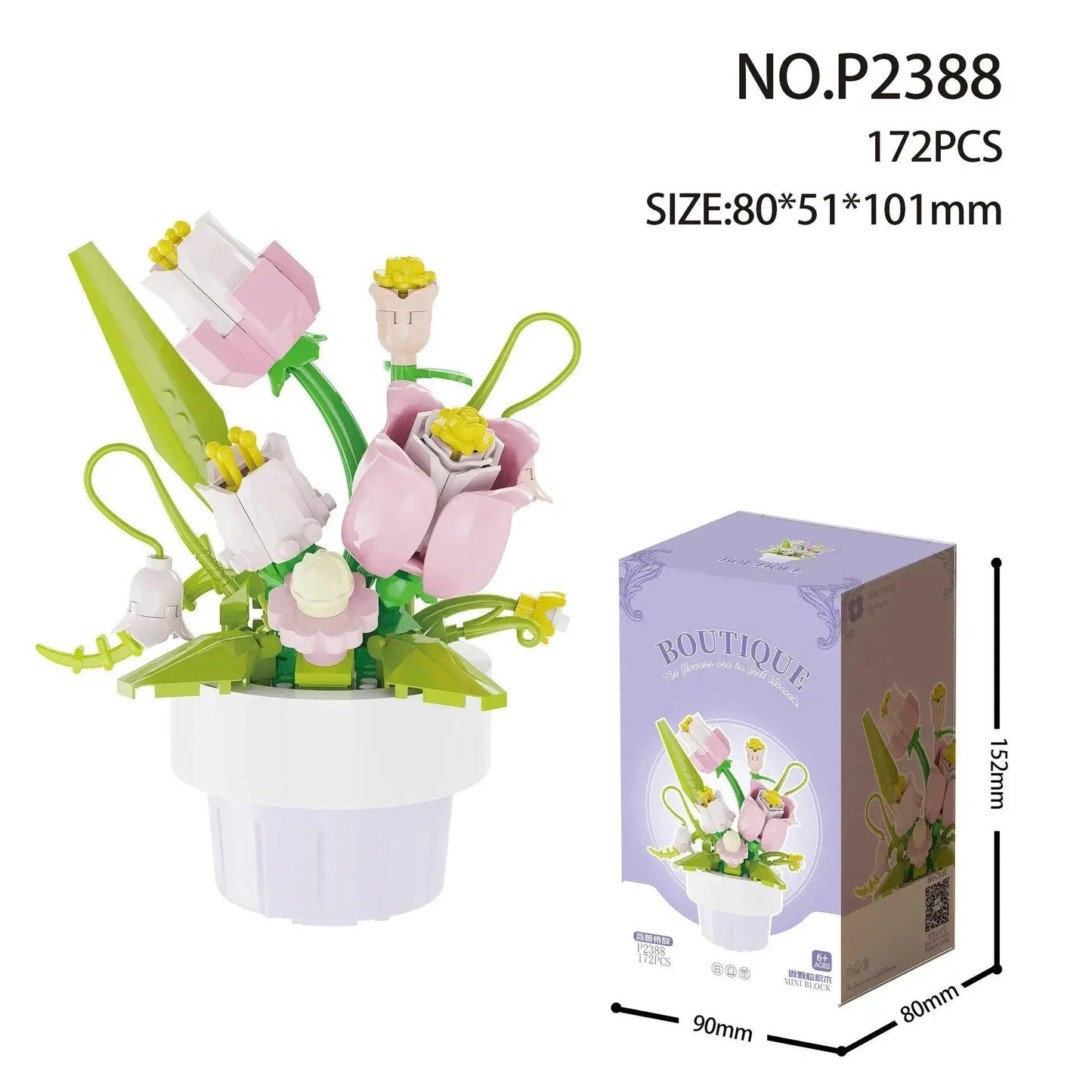  Building Blocks Rose Bouquet Lego Compatible -  ToylandEU™