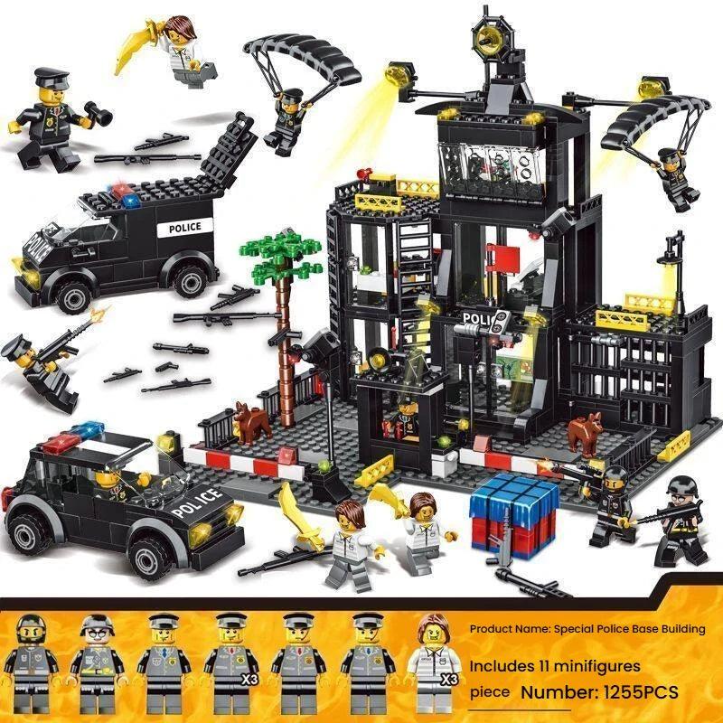  Building Blocks SWAT Police Station Kit Lego Toylandeu 