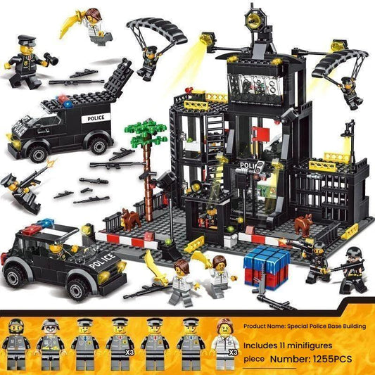  Building Blocks SWAT Police Station Kit Lego Toylandeu 