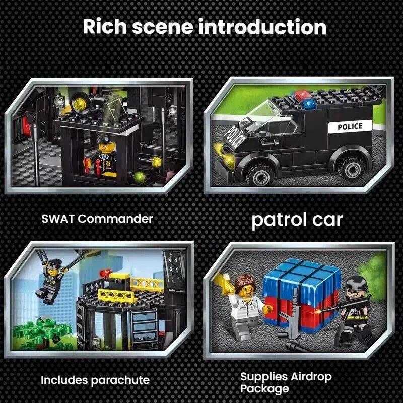  Building Blocks SWAT Police Station Kit Lego Toylandeu 