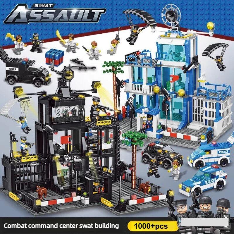  Building Blocks SWAT Police Station Kit Lego Toylandeu 