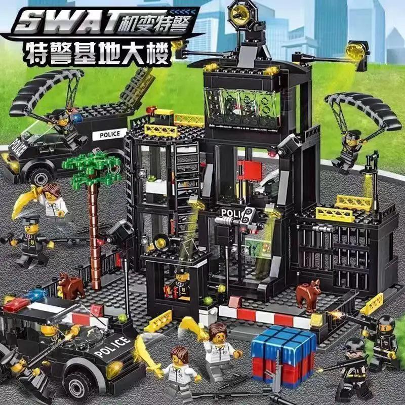  Building Blocks SWAT Police Station Kit Lego Toylandeu 
