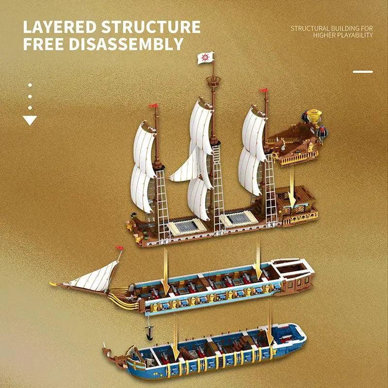  Building Blocks Sailing Ship Educational Toy -  ToylandEU™