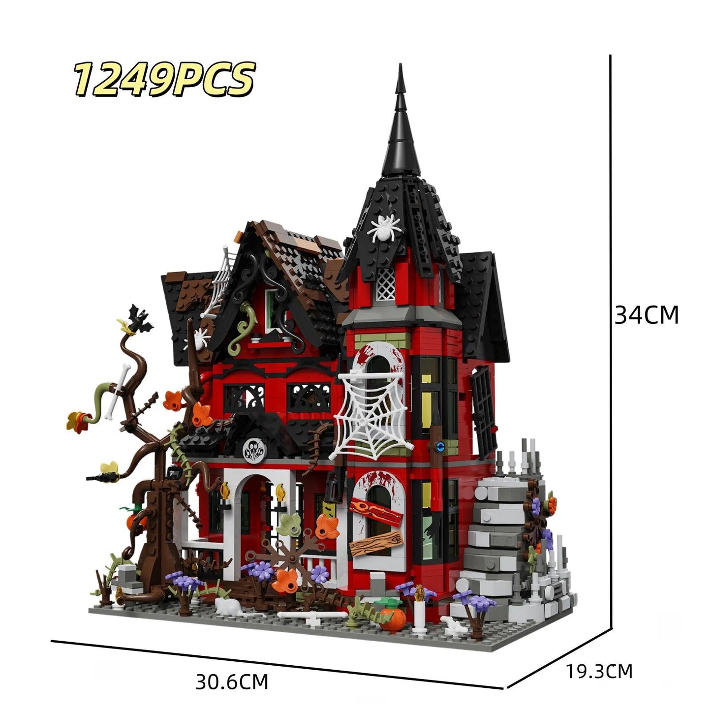 Building Blocks Set | Halloween Haunted House | Lego Compatible | Ages 14 Up