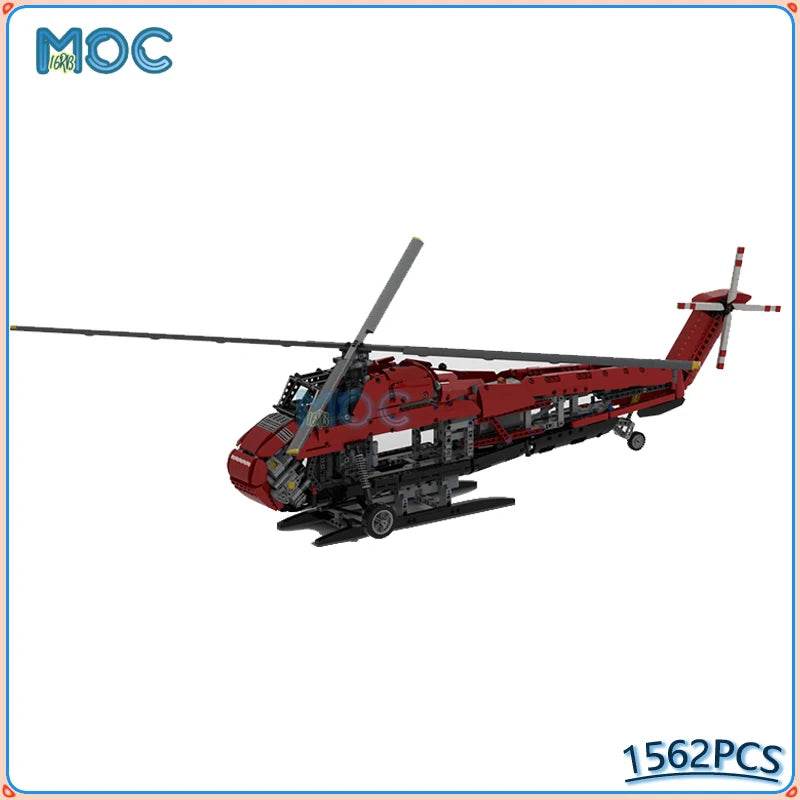 Строителни блокове Sikorsky S-58 Дисплей Модел Направи си сам Сглобяване - ToylandEU