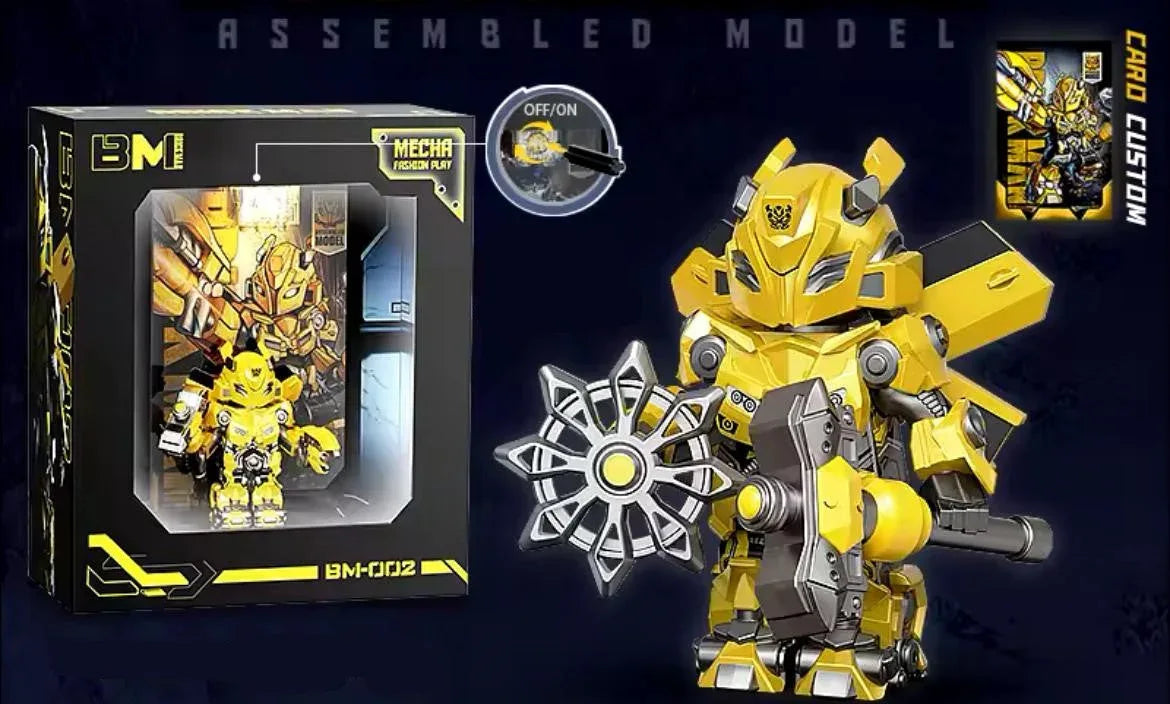 Bumble Bee Figure With ABS Plastic Construction And Base Plate For Display And Posing In Yellow And Black Scheme - ToylandEU