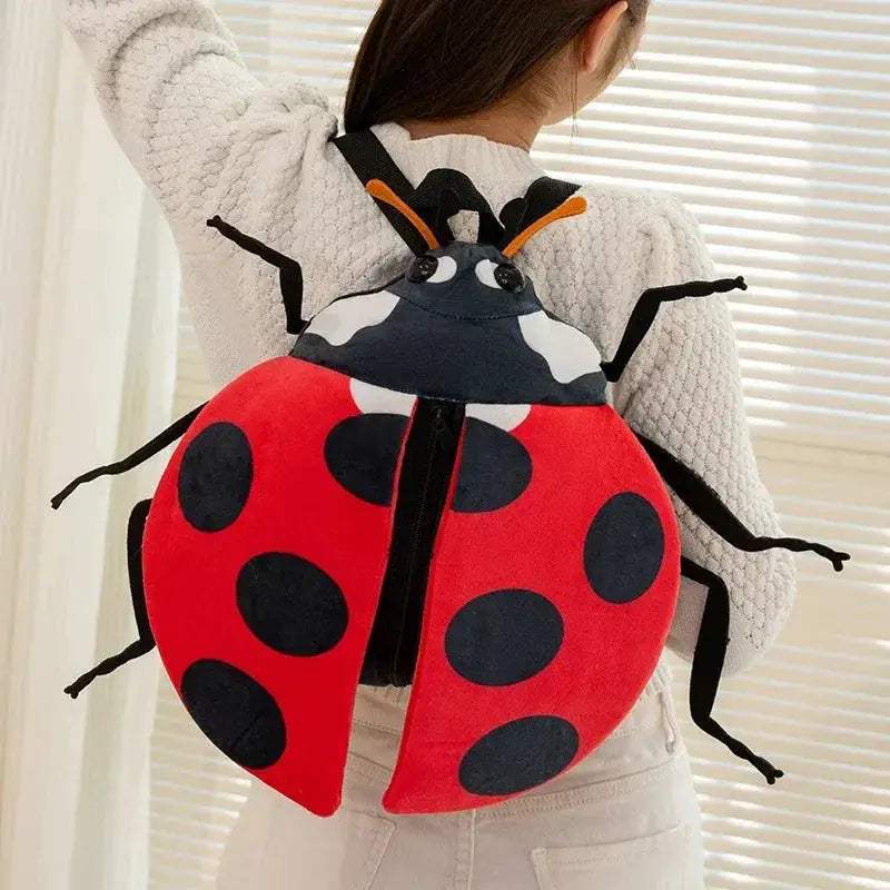 Bumblebee Ladybug Plush Backpack For Kids Cute Insect Bag - ToylandEU