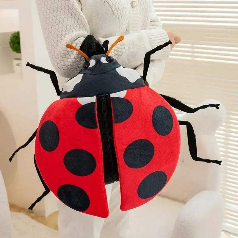 Bumblebee Ladybug Plush Backpack For Kids Cute Insect Bag - ToylandEU