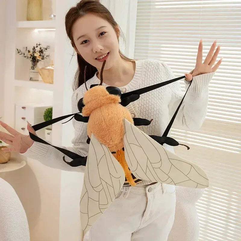 Bumblebee Ladybug Plush Backpack For Kids Cute Insect Bag - ToylandEU