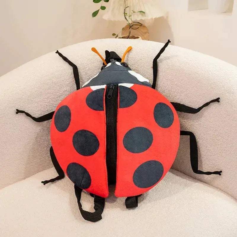 Bumblebee Ladybug Plush Backpack For Kids Cute Insect Bag - ToylandEU
