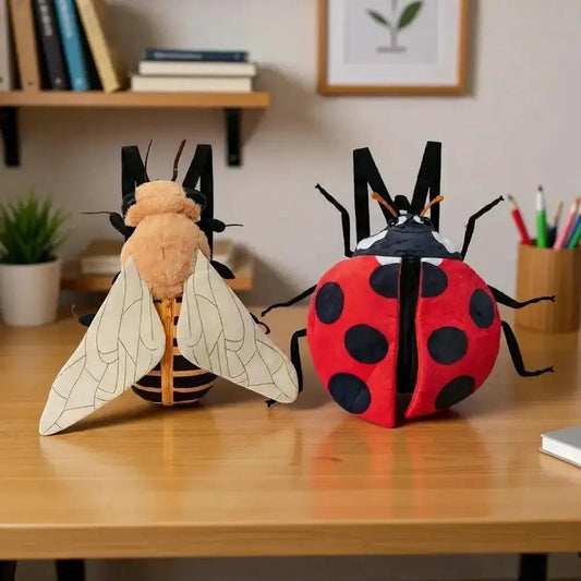  Bumblebee Ladybug Plush Backpack Kids Safe Durable -  ToylandEU™