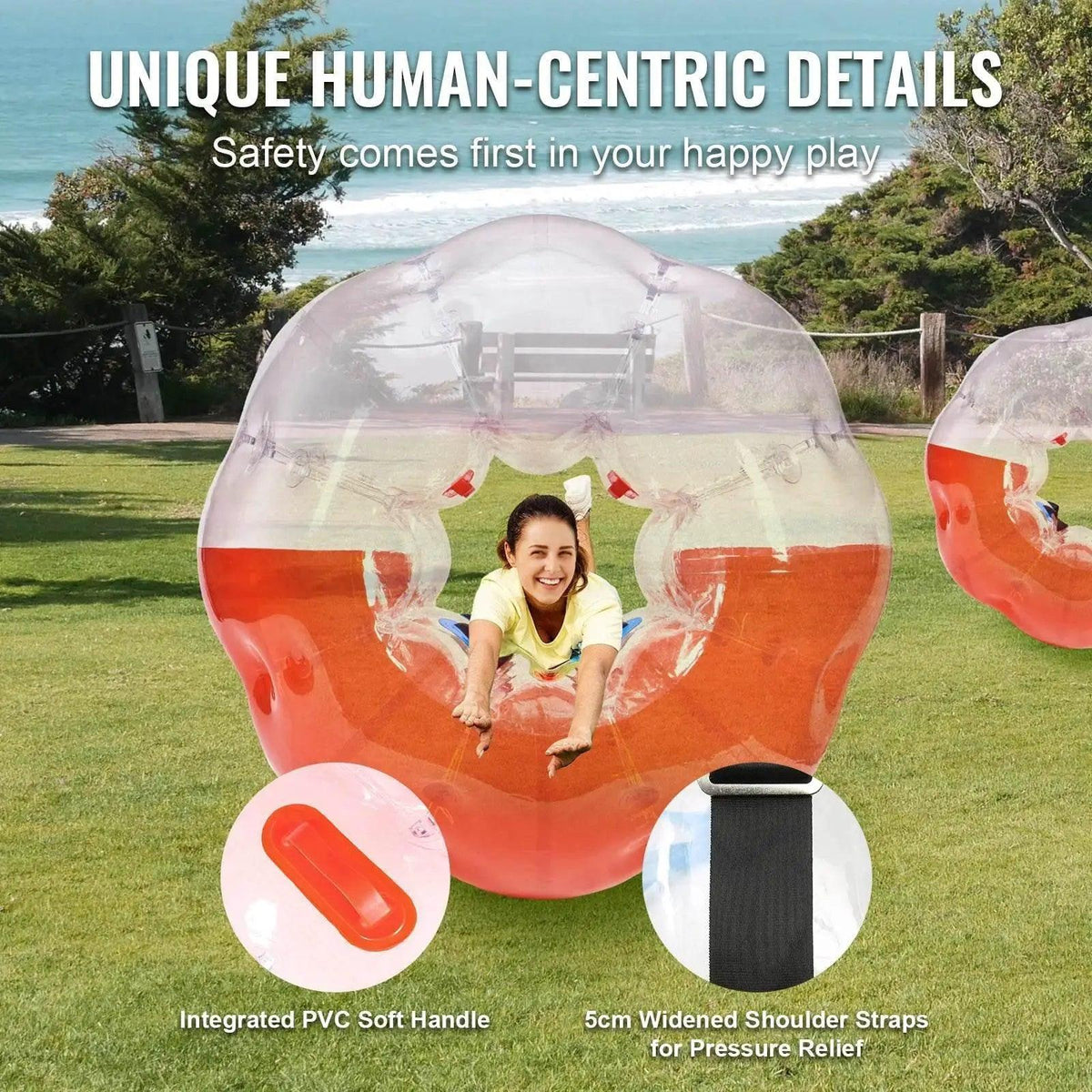  VEVOR 5FT 1.5M Inflatable Bumper Ball Body Bubble Zorb Ball for Teen and Adult PVC Bubble Soccer Balls -  ToylandEU™