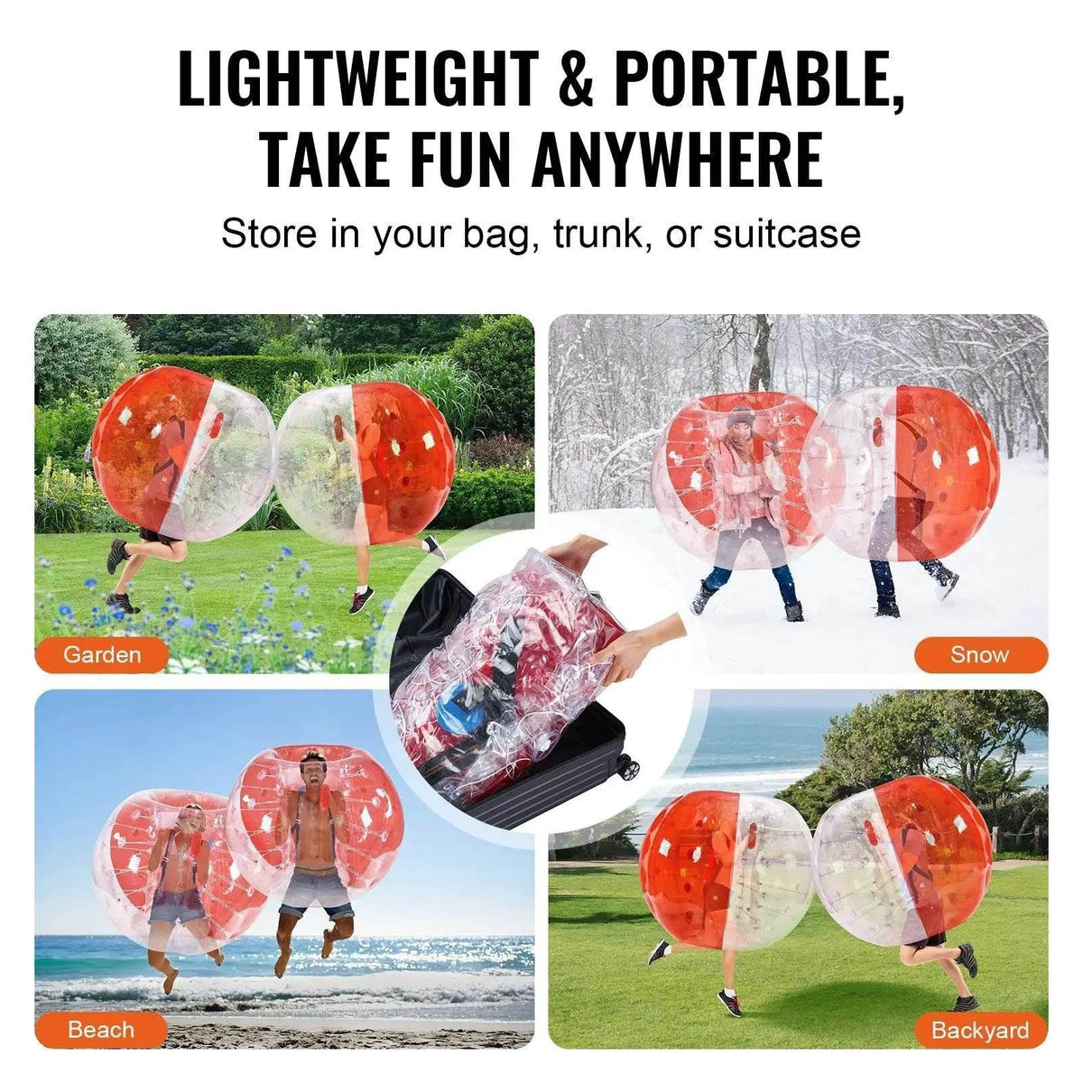  VEVOR 5FT 1.5M Inflatable Bumper Ball Body Bubble Zorb Ball for Teen and Adult PVC Bubble Soccer Balls -  ToylandEU™