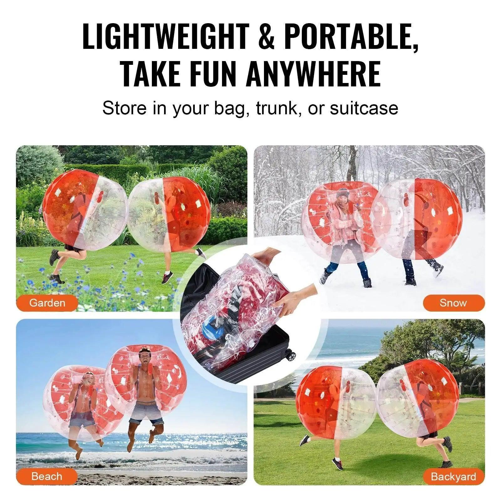  VEVOR 5FT 1.5M Inflatable Bumper Ball Body Bubble Zorb Ball for Teen and Adult PVC Bubble Soccer Balls -  ToylandEU™