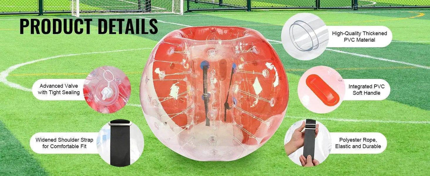  VEVOR 5FT 1.5M Inflatable Bumper Ball Body Bubble Zorb Ball for Teen and Adult PVC Bubble Soccer Balls -  ToylandEU™