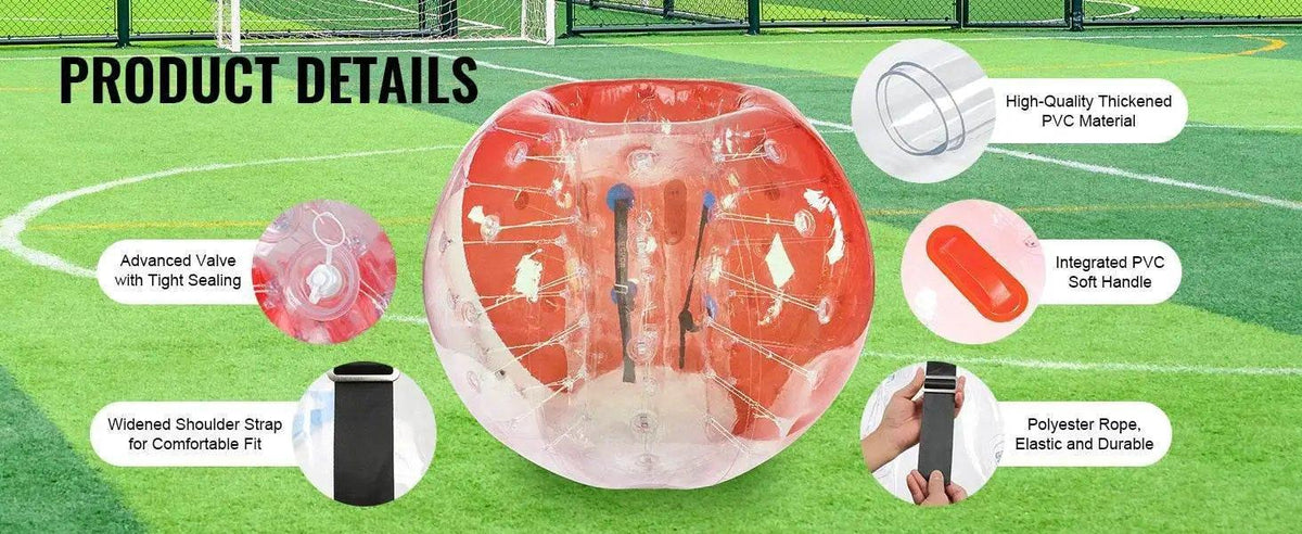  VEVOR 5FT 1.5M Inflatable Bumper Ball Body Bubble Zorb Ball for Teen and Adult PVC Bubble Soccer Balls -  ToylandEU™