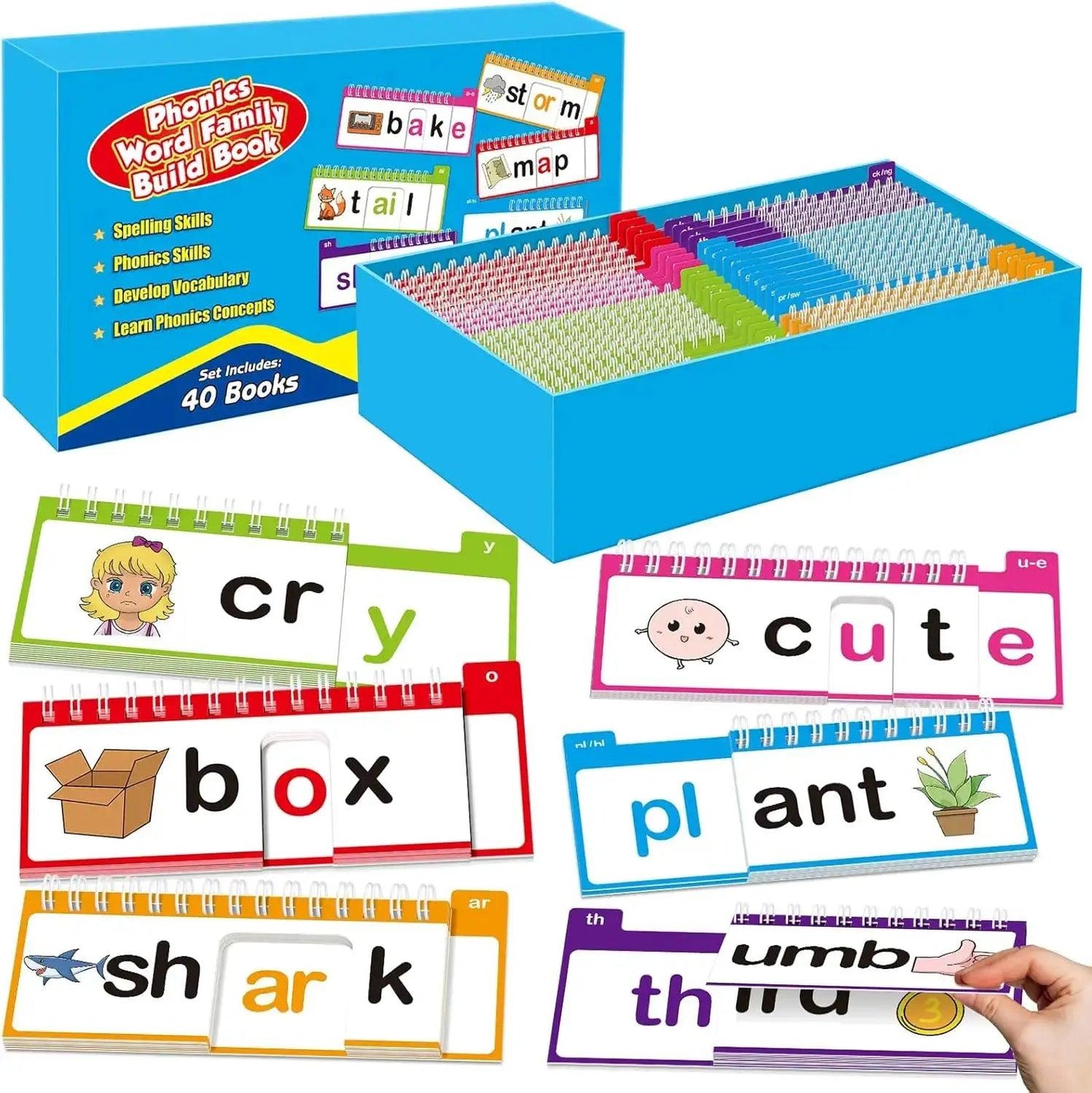  Phonics Flash Cards Read and Rhyme Flip Books Bundle -  ToylandEU™