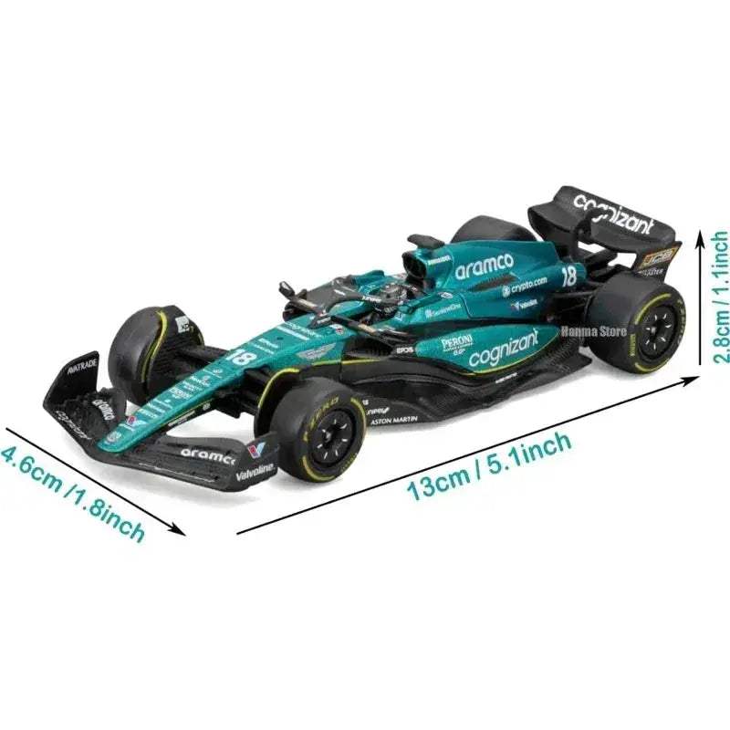 Burago 1:43 AMR23 F1 Diecast Model Car With Acrylic Packaging - ToylandEU