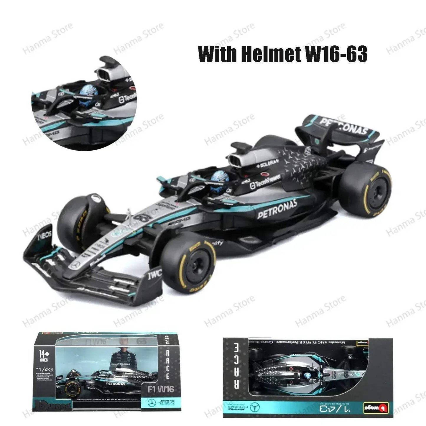 Burago 1:43 AMR23 F1 Diecast Model Car With Acrylic Packaging - ToylandEU