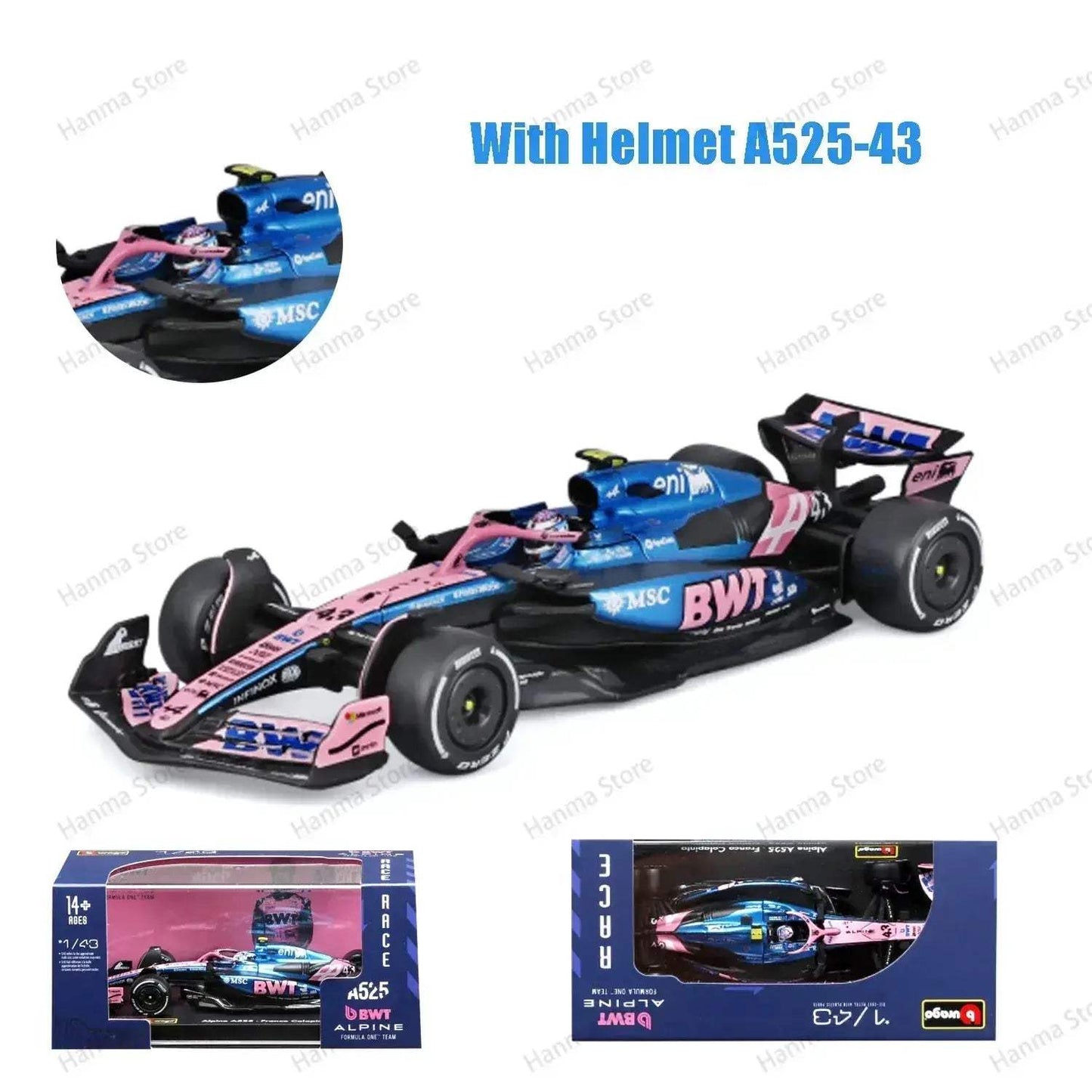 Burago 1:43 AMR23 F1 Diecast Model Car With Acrylic Packaging - ToylandEU