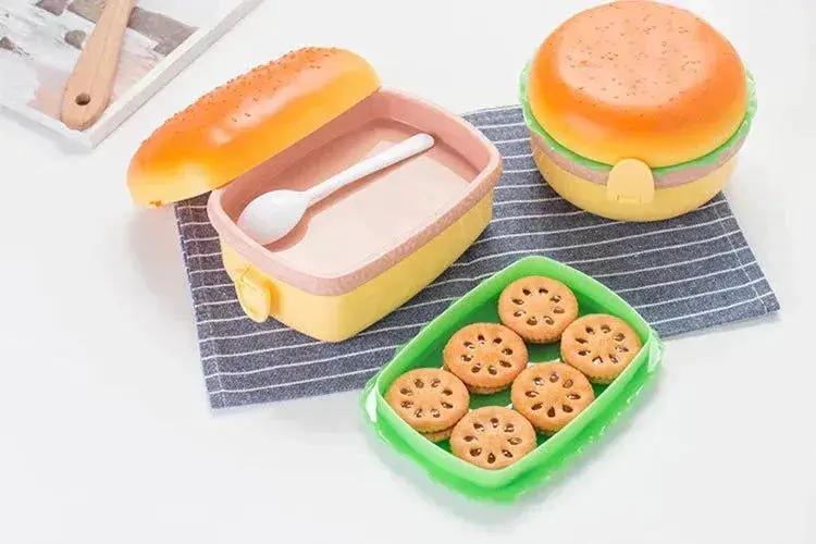  Burger Bento Box Double Tier For Kids Microwave Safe -  ToylandEU™
