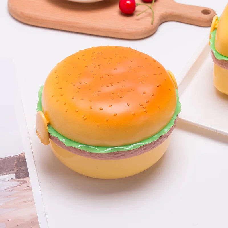 Burger Bento Box Double Tier For Kids Microwave Safe