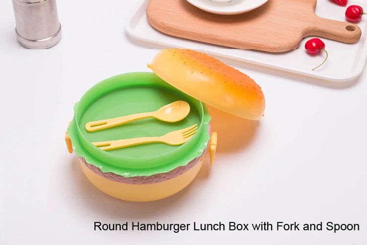 Burger Bento Box Double Tier For Kids Microwave Safe