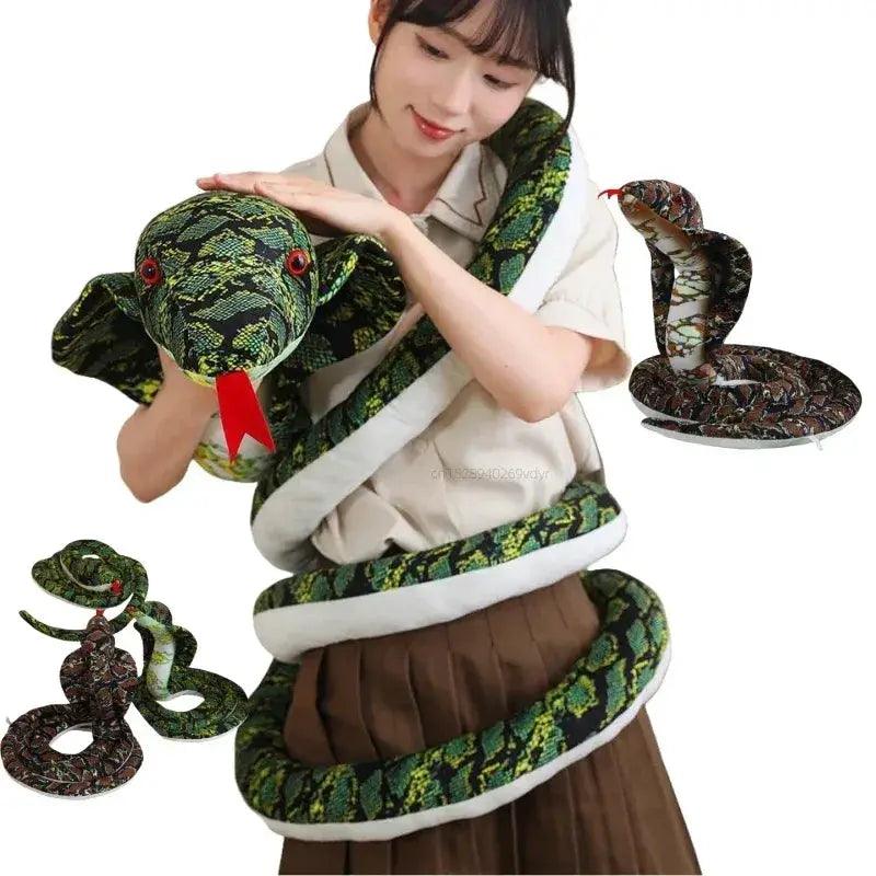  Burmese Python Plush Lifelike Giant Coiled Snake -  ToylandEU™