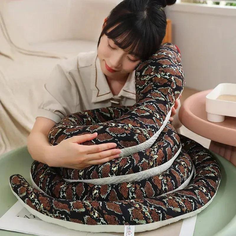  Burmese Python Plush Lifelike Giant Coiled Snake -  ToylandEU™