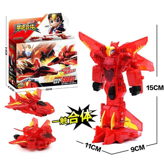 Burst Speed Wild Merge Adaptable Robot Car - 2-in-1 Action Figure for Dynamic Play - ToylandEU