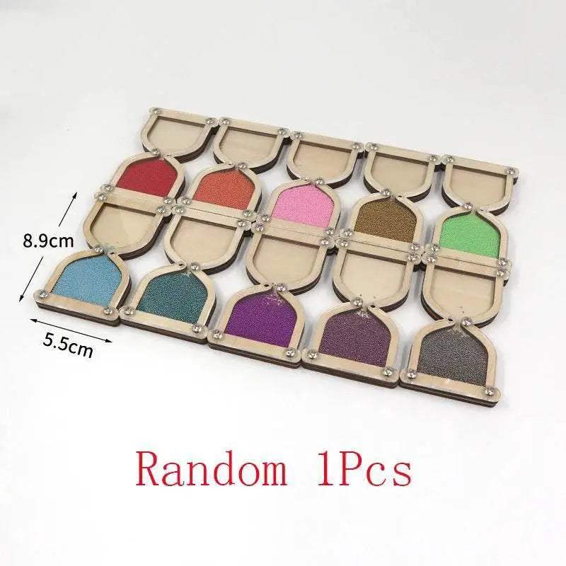 Busy Board Accessories Montessori Wooden Toy with Key Lock Switch Slides and Paillette Educational Early Learning Toy - ToylandEU