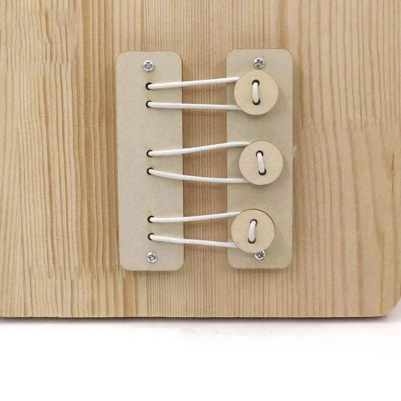 Busy Board Accessories Montessori Wooden Toy with Key Lock Switch Slides and Paillette Educational Early Learning Toy - ToylandEU