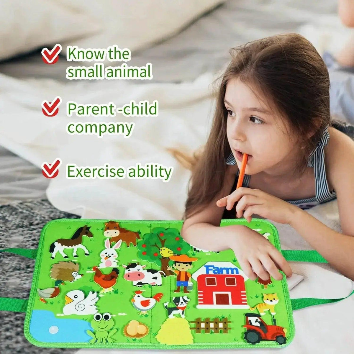 Montessori Animal Busy Board Flannel Sensory Toy For Kids Farm Space Insects Ocean Arctic -  ToylandEU™