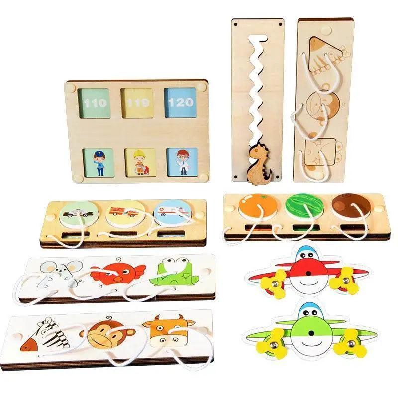  Busy Board DIY Materials Montessori Teaching Aids Modular Wooden Learning Board For 0 To 6 Years -  ToylandEU™