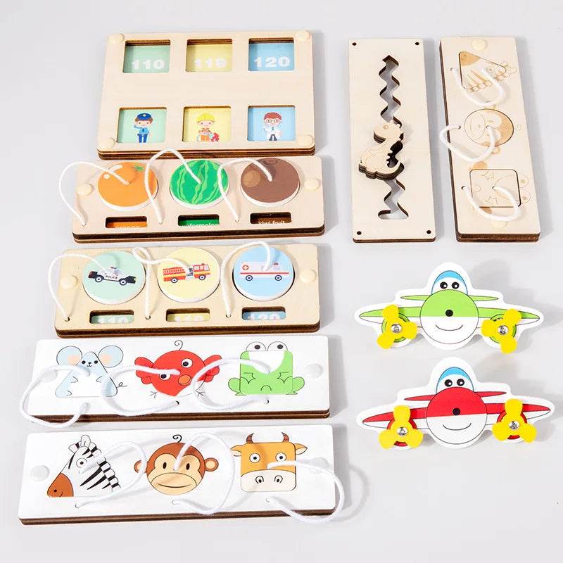 Busy Board Diy Material Accessories Montessori Teaching Aids Baby Early Education Learning Skill Toy Part Wooden Board Games - ToylandEU