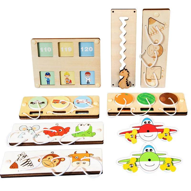 Busy Board Diy Material Accessories Montessori Teaching Aids Baby Early Education Learning Skill Toy Part Wooden Board Games - ToylandEU