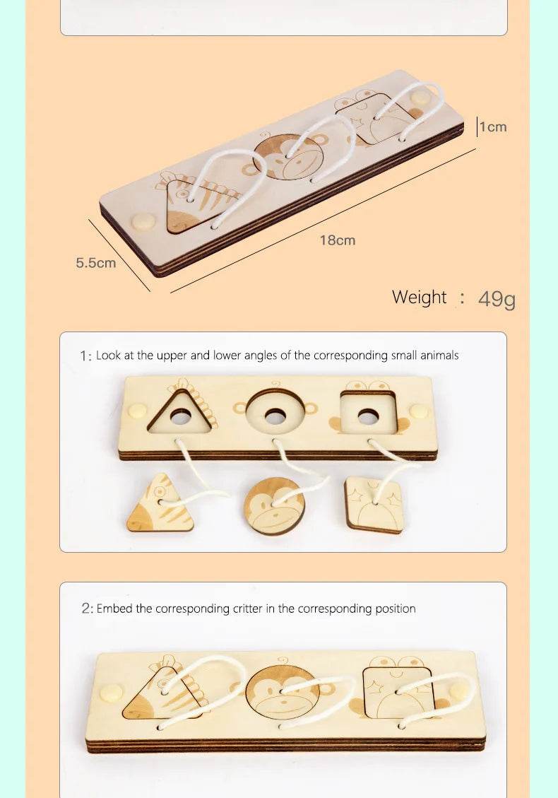 Busy Board Diy Material Accessories Montessori Teaching Aids Baby Early Education Learning Skill Toy Part Wooden Board Games - ToylandEU