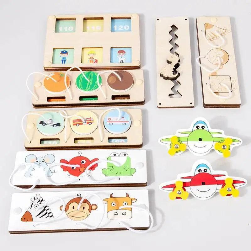  Busy Board DIY Materials Montessori Teaching Aids Modular Wooden Learning Board For 0 To 6 Years -  ToylandEU™