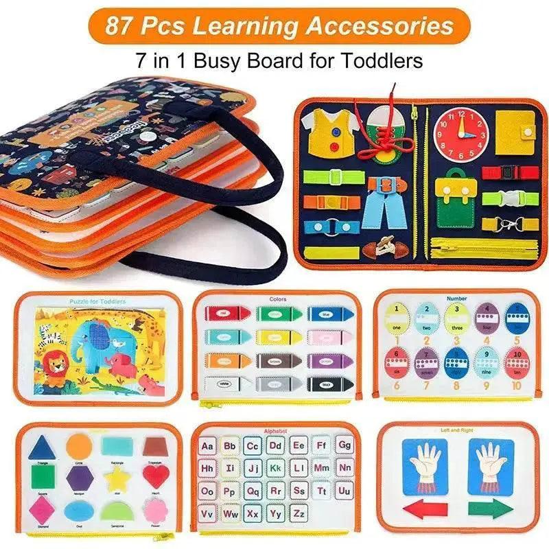  Montessori Busy Board For Ages 3 To 6 Sensory Education Toy Fine Motor Skills Development -  ToylandEU™