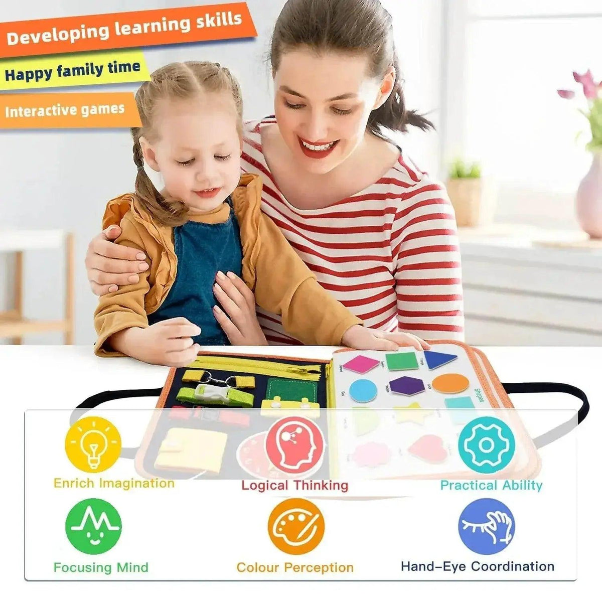  Montessori Busy Board For Ages 3 To 6 Sensory Education Toy Fine Motor Skills Development -  ToylandEU™