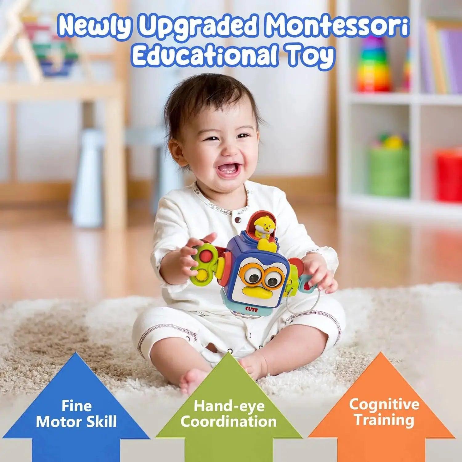  Montessori Busy Board 6in1 Activity Cube For Toddlers -  ToylandEU™