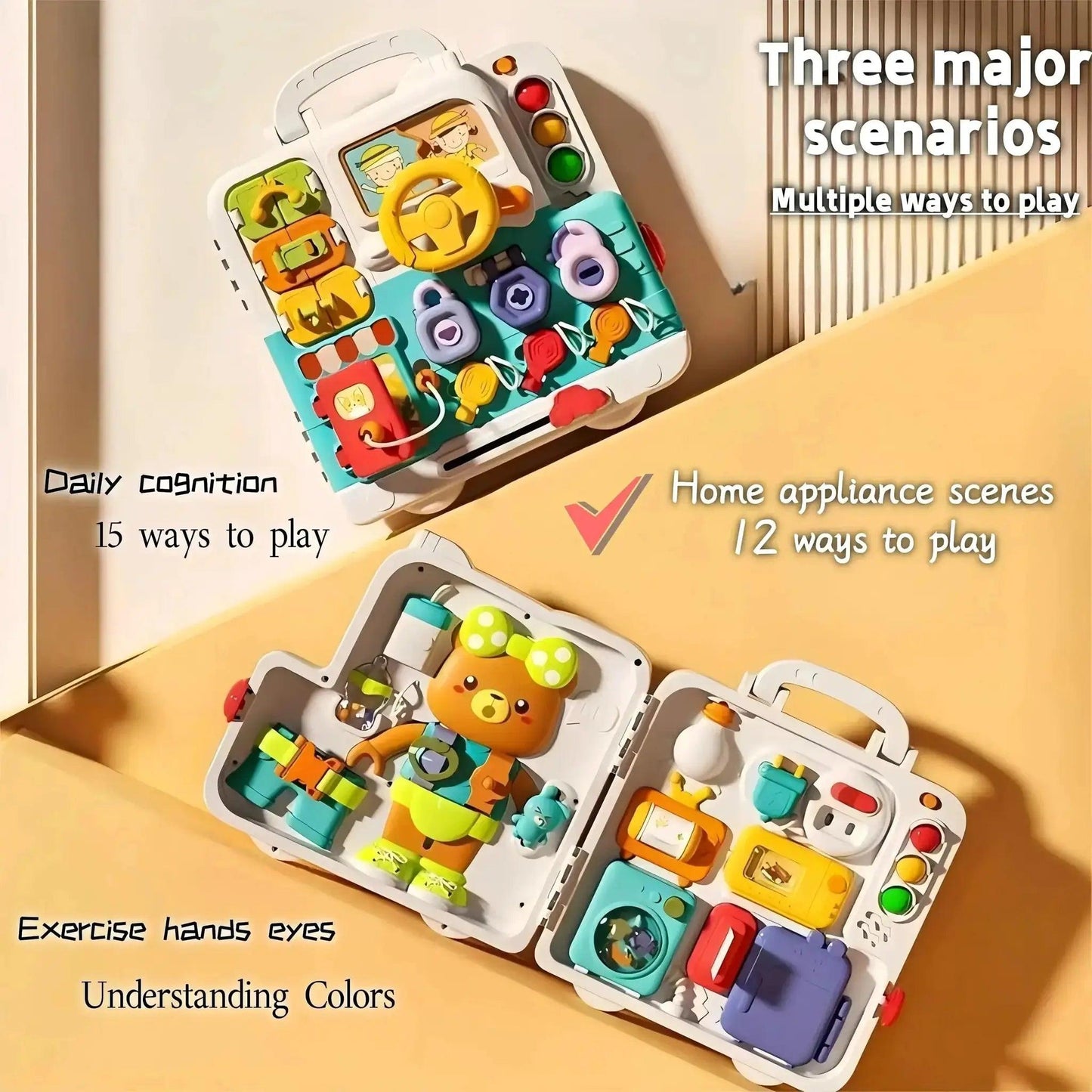  Car Shaped Montessori Busy Board For Sensory Learning -  ToylandEU™