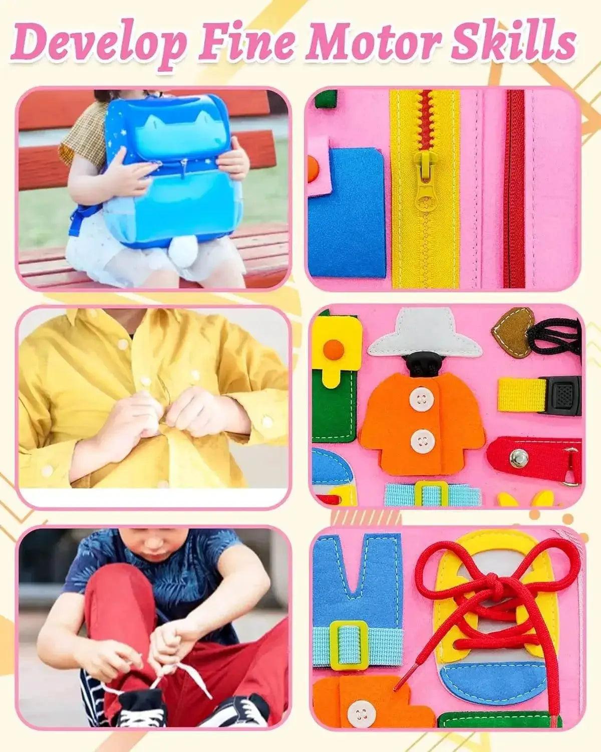  Busy Board Montessori Sensory Board Fine Motor Travel Toy -  ToylandEU™