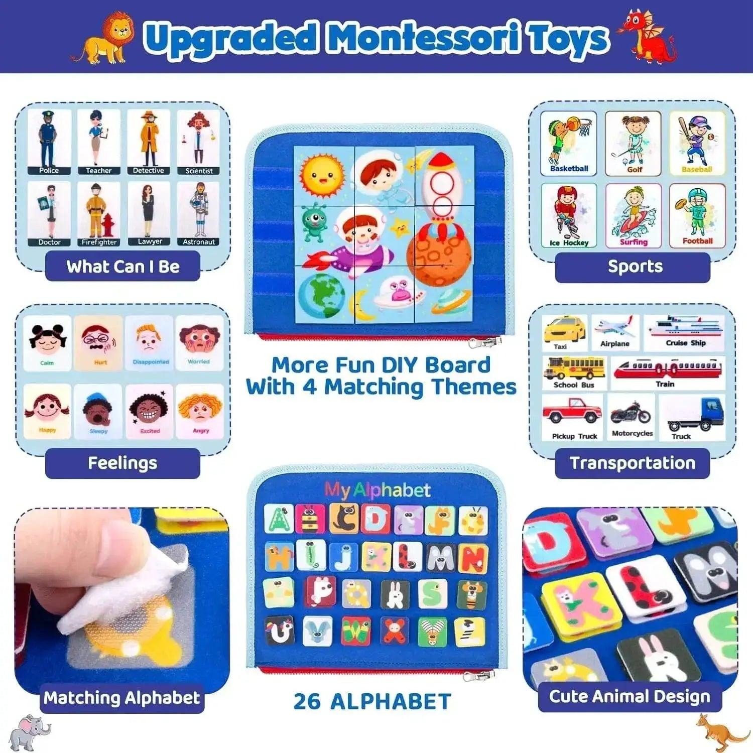  Busy Board Montessori Sensory Board Fine Motor Travel Toy -  ToylandEU™