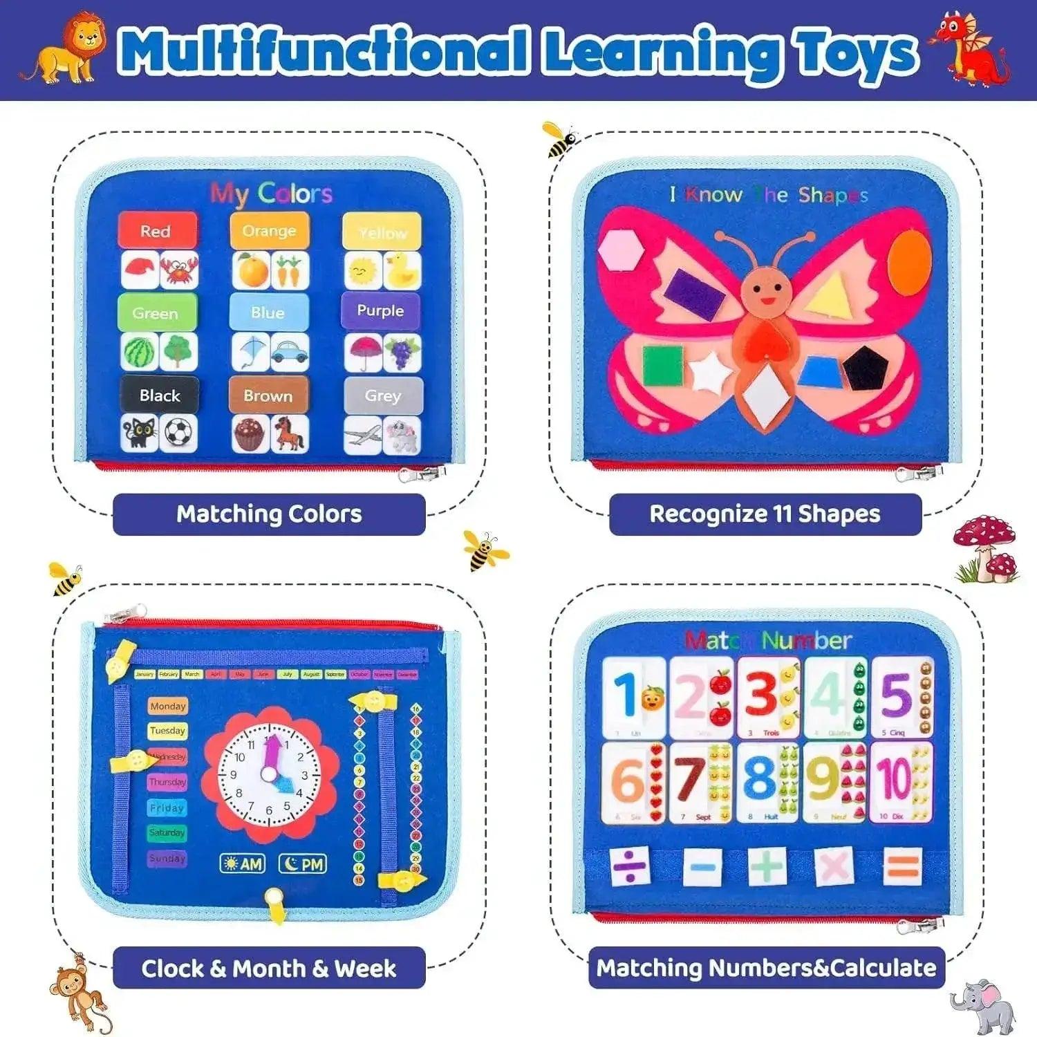  Busy Board Montessori Sensory Board Fine Motor Travel Toy -  ToylandEU™