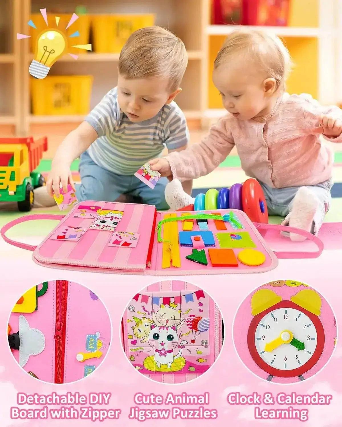  Busy Board Montessori Sensory Board Fine Motor Travel Toy -  ToylandEU™