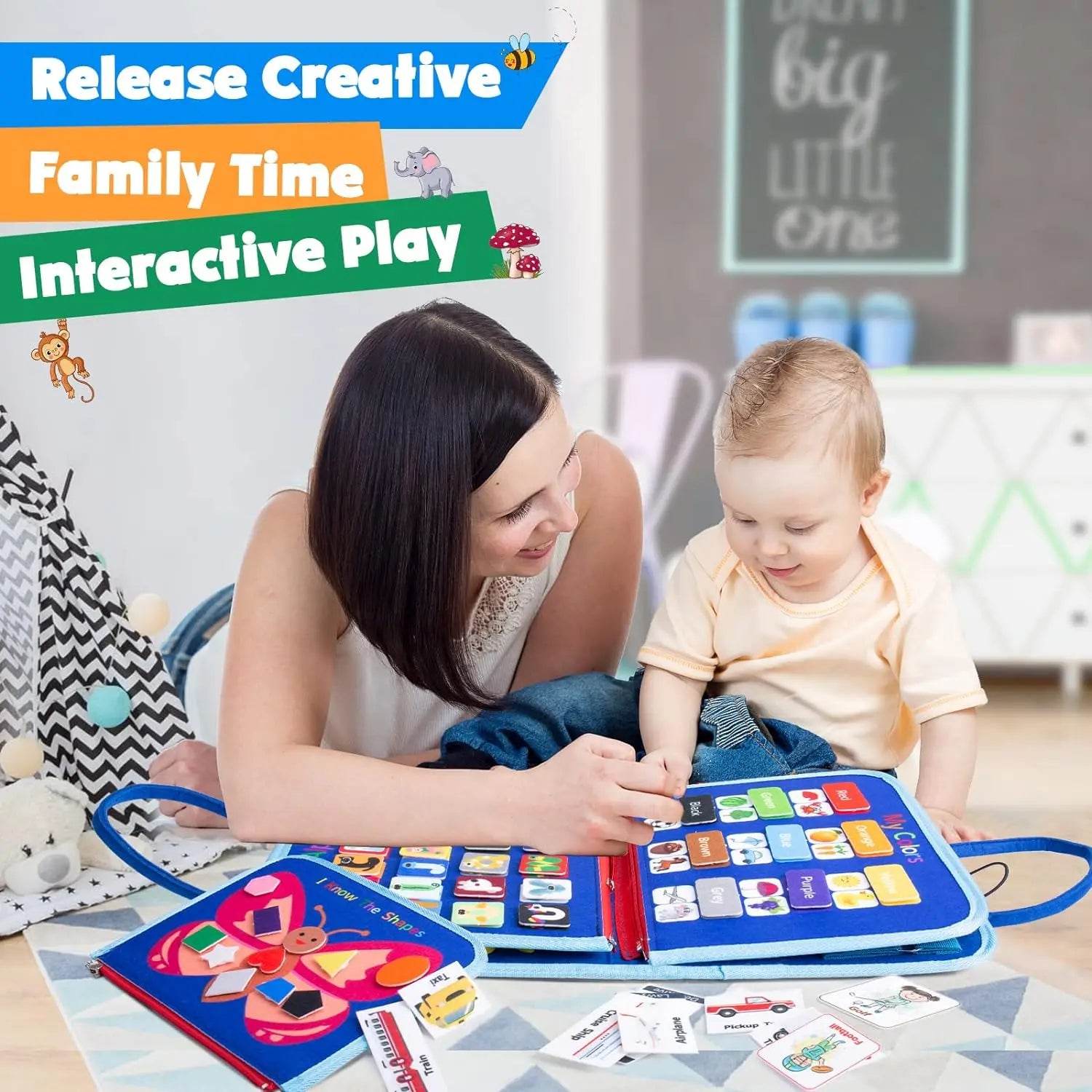 Busy Board Montessori Toys Preschool Educational Learning Activities Sensory Board Fine Motor Skills Toys Travel Kids Busy Book - ToylandEU